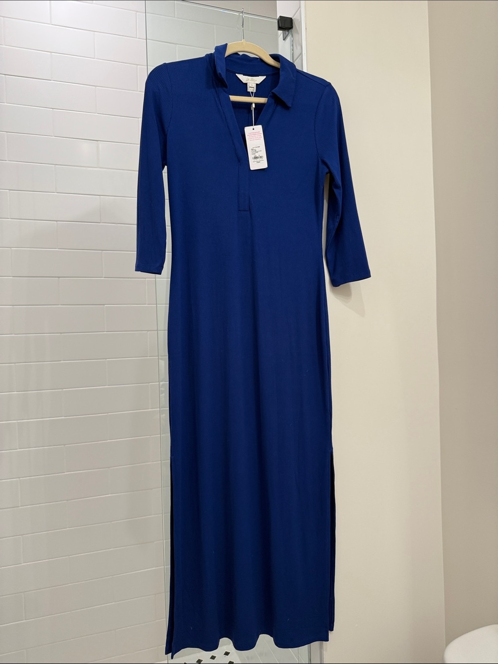 Lilly Pulitzer Navy Blue Collared Maxi Dress